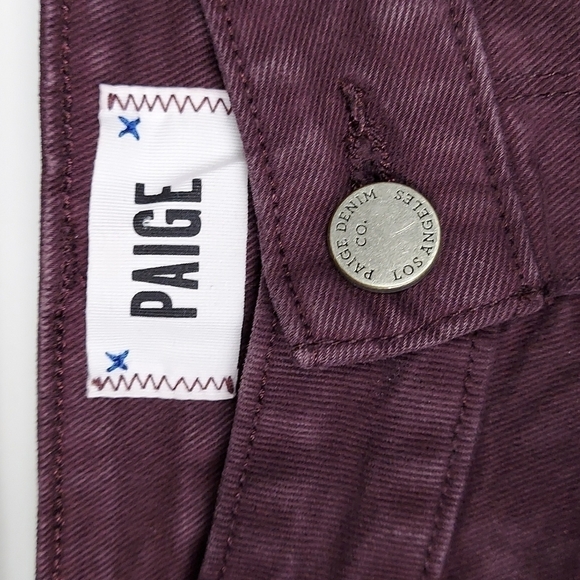 Purple/ Maroon Jeans by Paige, size 27 - Picture 4 of 9